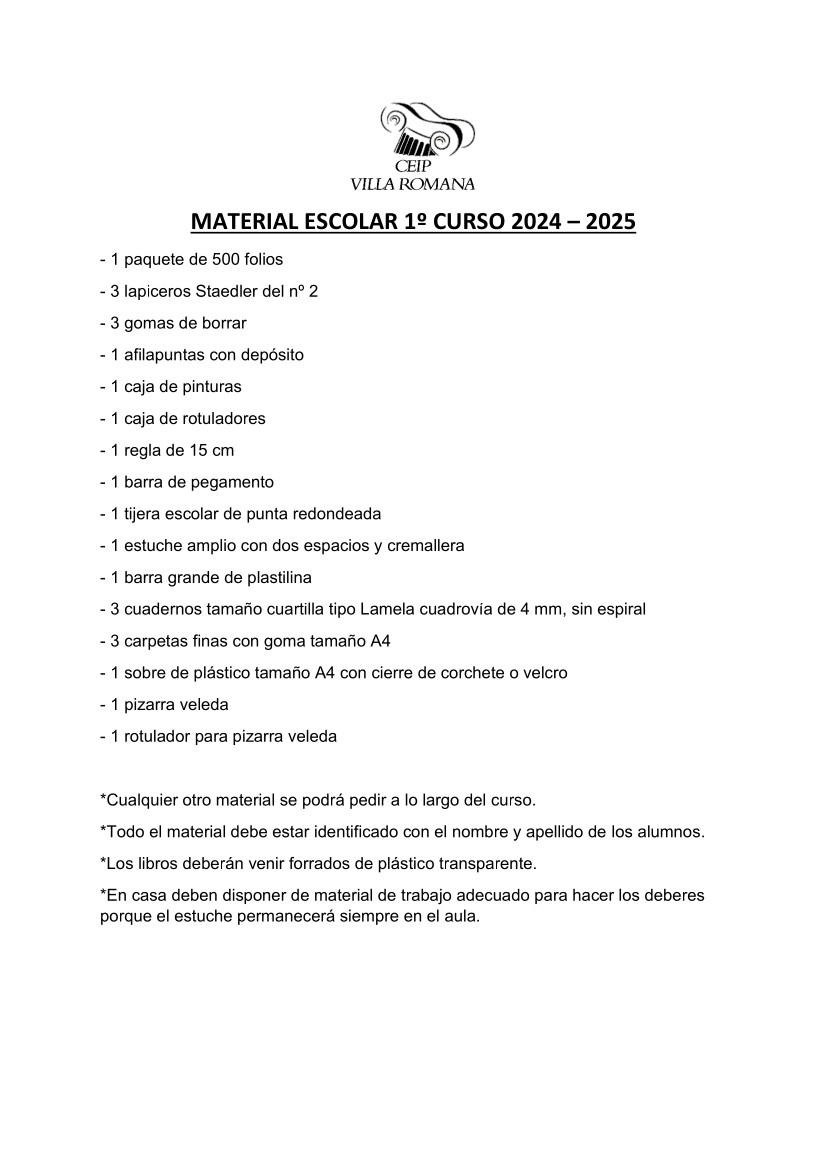 MATERIAL ESCOLAR 24-25